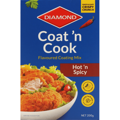 Diamond Hot 'n Spicy Coat 'n Cook Coating Mix 200g