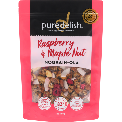 Pure Delish Raspberry & Maple Nut Nograin-ola 400g