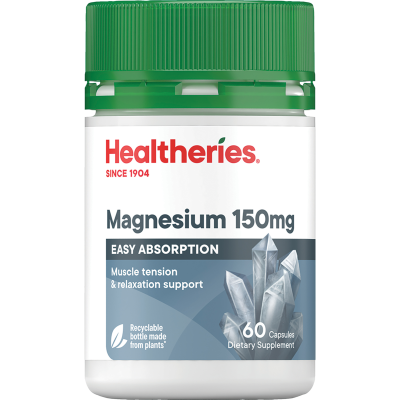 Healtheries Magnesium 150mg Capsules 60pk