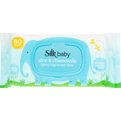 Silk Aloe & Chamomile Lightly Fragranced Wipes 80pk