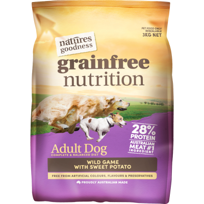 Natures Goodness Wild Game With Sweet Potato Dog Food 3kg