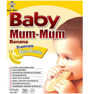 Baby Mum-Mum Banana Premium Rice Rusks 36g