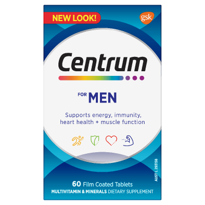 Centrum For Men Multi Vitamins Tablets 60pk