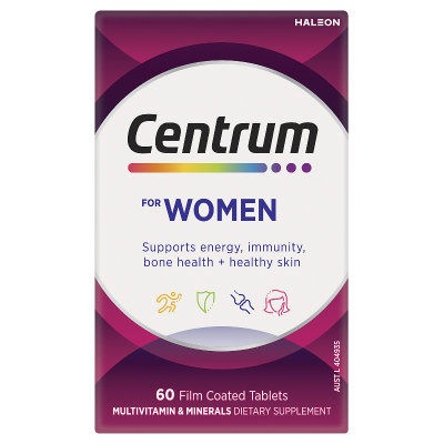Centrum For Women Film Coated Tablets 60pk
