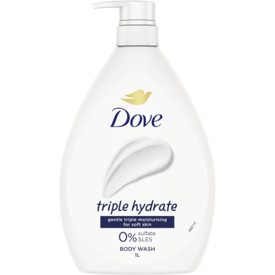 Dove Triple Hydrate Body Wash 1l