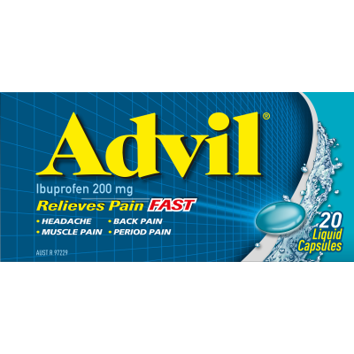 Advil Liquid Ibupofen Capsules 20pk