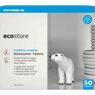 Ecostore Dishwasher Tablets With Rinse Aid 50pk