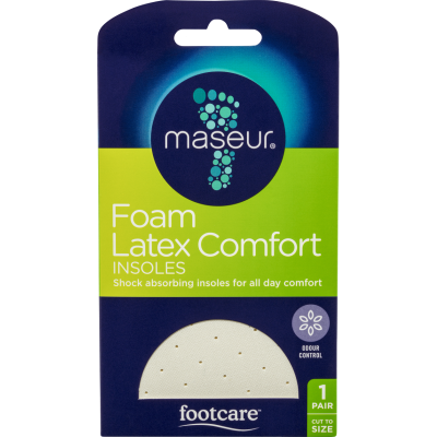 Footcare Maseur Foam Latex Comfort Insoles 37g