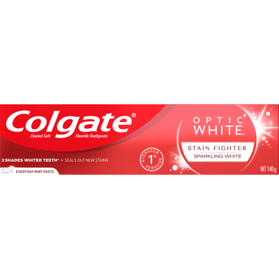 Colgate Optic White Stain Fighter Sparkling White Toothpaste 140g