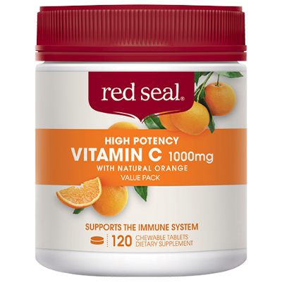 Red Seal Vitamin C 1000mg Chewable Tablets 120pk