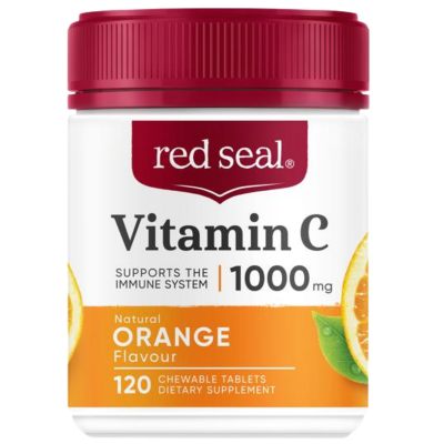 Red Seal Vitamin C 1000mg Orange Flavour Chewable Tablets 120pk