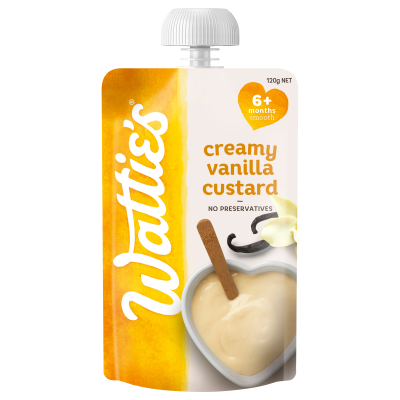 Wattie's For Baby Creamy Vanilla Custard 6+ Months Smooth 120g