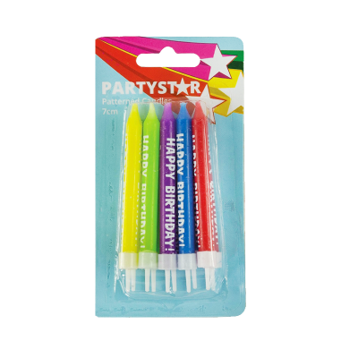 Korbond Party Star Patterned Candle ea