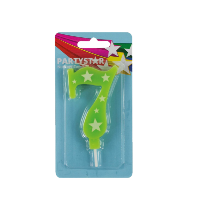 Korbond Party Star Number 7 Candle 1pk