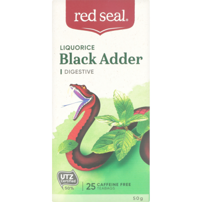 Red Seal Black Adder Liquorice Tea Bags 25pk