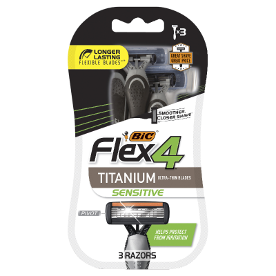 Bic Flex4 Sensitive Disposable Razor 3pk