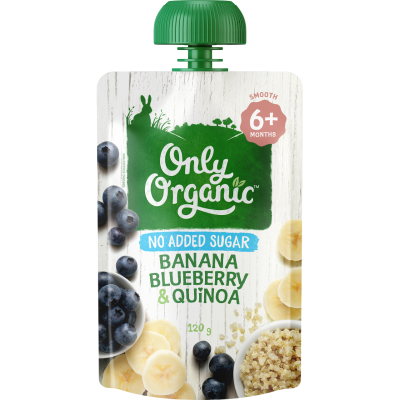 Only Organic Banana Blueberry & Quinoa 6+ Months 120g