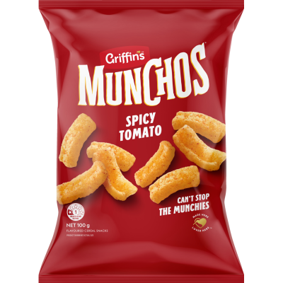 Griffin's Munchos Spicy Tomato Cereal Snacks 100g