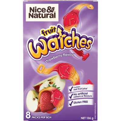Nice & Natural Watches Strawberry Flavour Fruit Snacks 136g