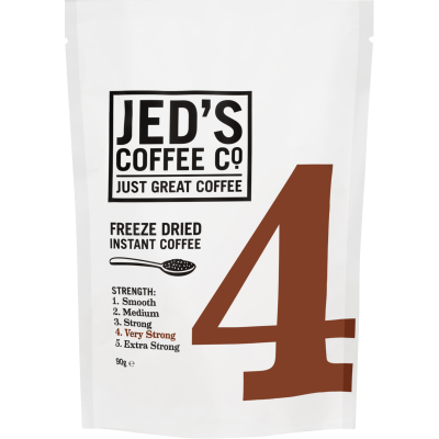 Jed's Coffee Co. #4 Very Strong Strength Instant Freeze Dried Coffee Refill 90g