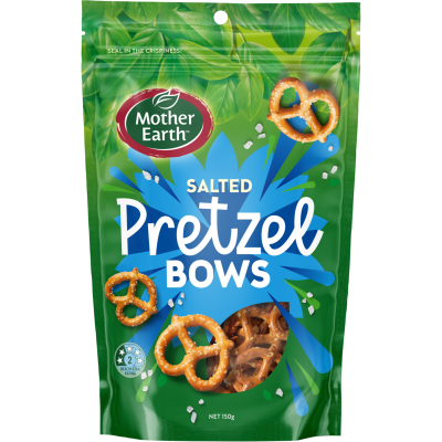 Mother Earth Salted Pretzel Bows 150g
