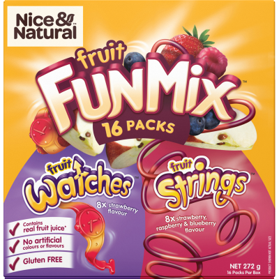 Nice & Natural Fun Mix Watches & Strings Fruit Snacks 272g
