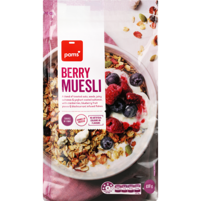 Pams Berry Muesli 650g