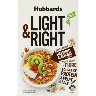 Hubbards Light & Right Hazelnut & Almond Cereal 425g