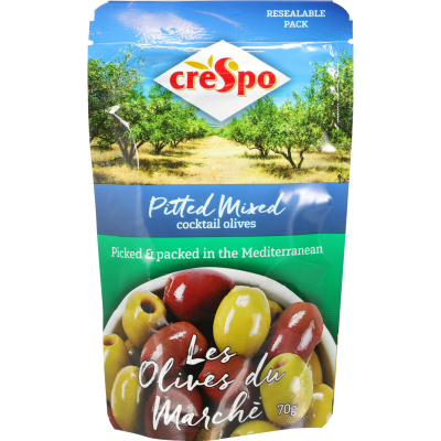 Crespo Pitted Mixed Cocktail Olives 70g