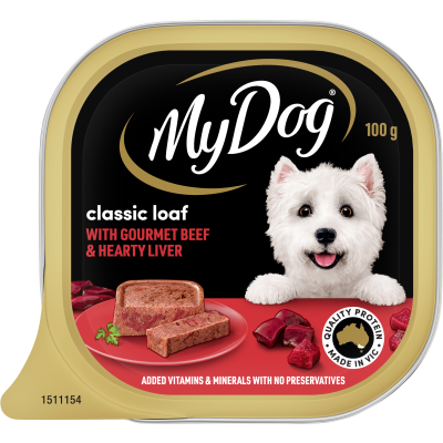 My Dog Classic Loaf With Gourmet Beef & Hearty Liver Wet Dog Food 100g