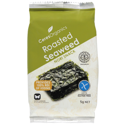 Ceres Organics Roasted Seaweed Nori Snack 5g