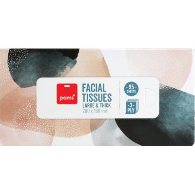 Pams Large & Thick 3 Ply Tissues 95pk