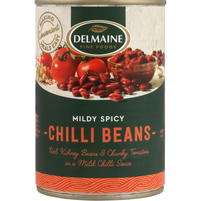 Delmaine Mild Spicy Chilli Beans 420g