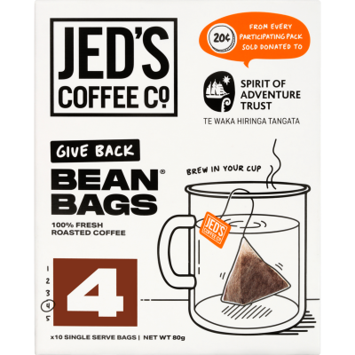 Jed's Coffee Co. #4 Very Strong Strength Coffee Bean Bags 10pk