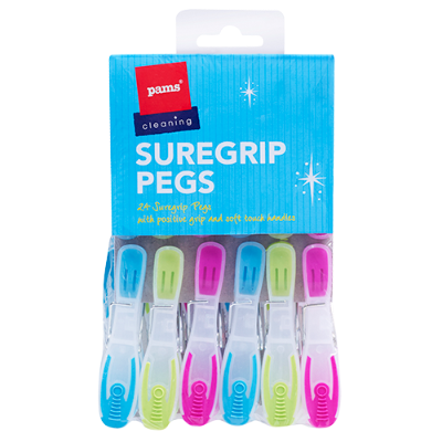 Pams Soft Grip Pegs 24pk