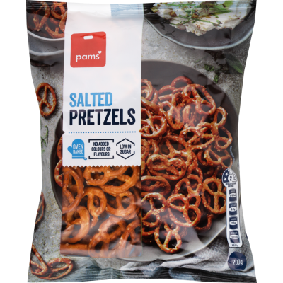 Pams Salted Pretzels 200g