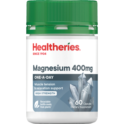 Healtheries Magnesium 400mg One A Day Capsules 60pk