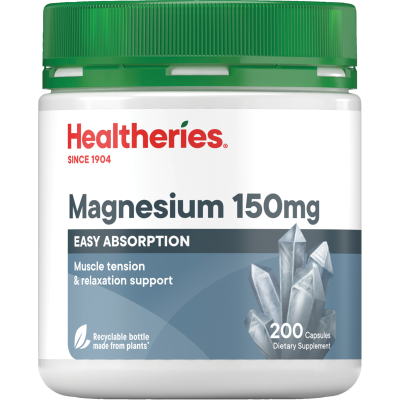 Healtheries Magnesium 150mg Capsules 200pk