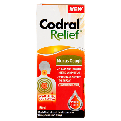 Codral Relief Mucus Cough Warming Sensation 150ml