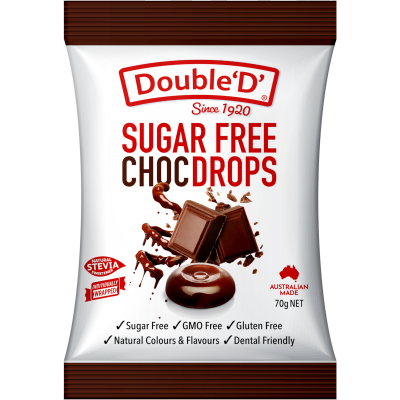 Double 'D' Sugar Free Choc Drops 70g