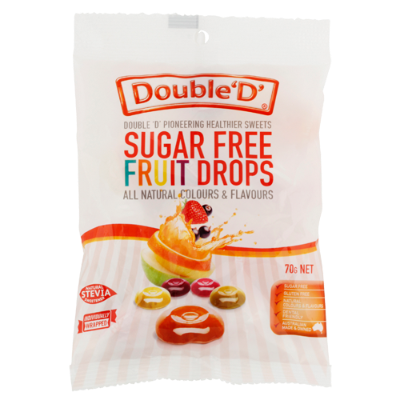 Double 'D' Sugar Free Fruit Drops 70g