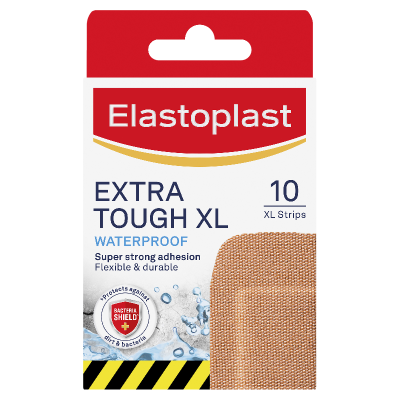 Elastoplast Extra Tough Xl Waterproof Plasters 10pk