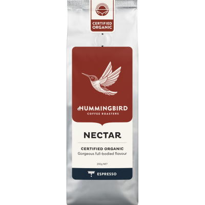 Hummingbird Nectar Fair Trade Organic Fresh Espresso Grind Coffee 200g