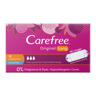 Carefree Original Unscented Long Liners 30pk