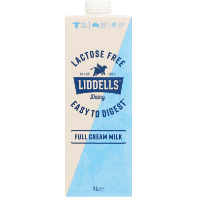 Liddells Lactose Free Full Cream Milk 1l
