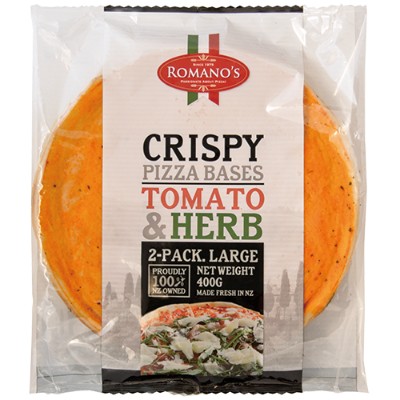 Romano's Tomato & Herb Crispy Pizza Bases 400g