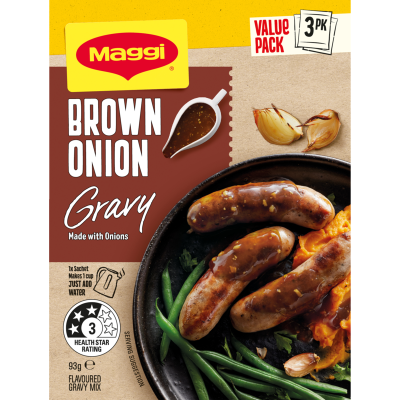 Maggi Brown Onion Flavoured Gravy Mix 3 x 31g