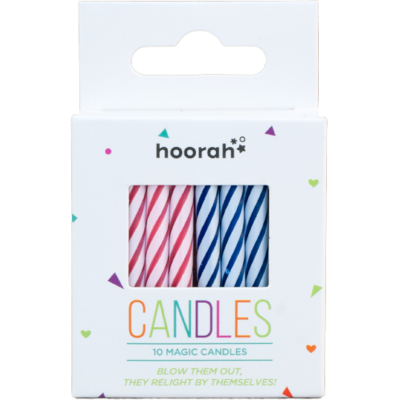 Hoorah Multi Coloured Magic Spiral Candles 10pk