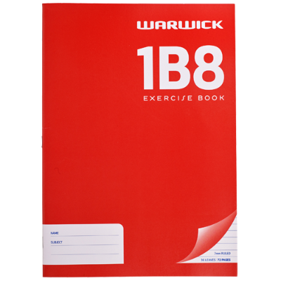 Warwick 1B8 Exercise Book 1pk