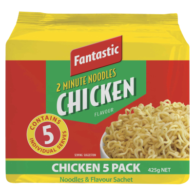 Fantastic Chicken Flavour 2 Minute Noodles 5pk